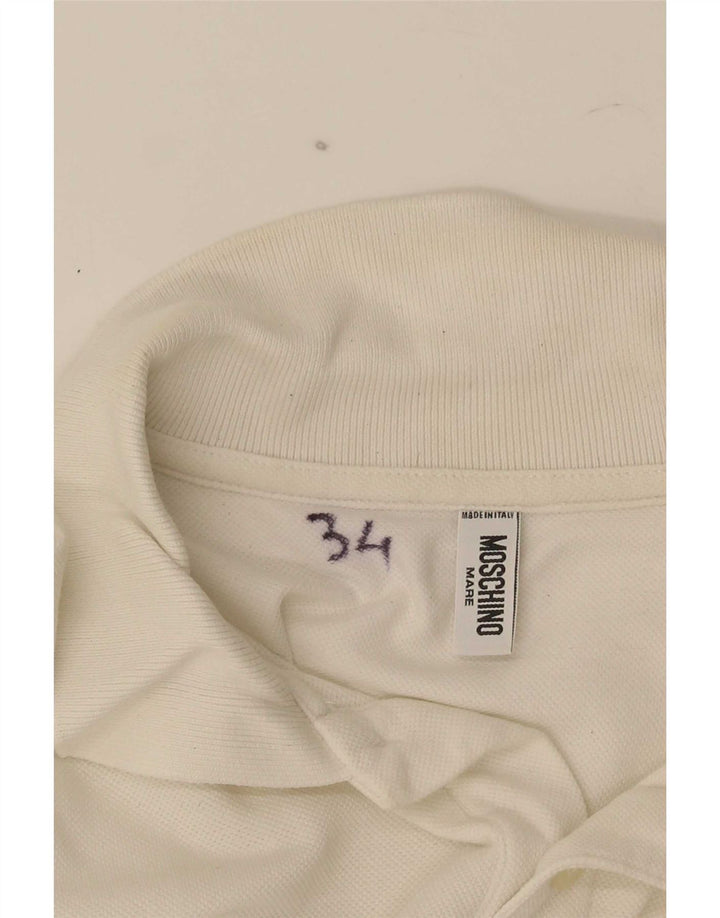 Moschino Herren-Poloshirt aus mittelweißer Baumwolle