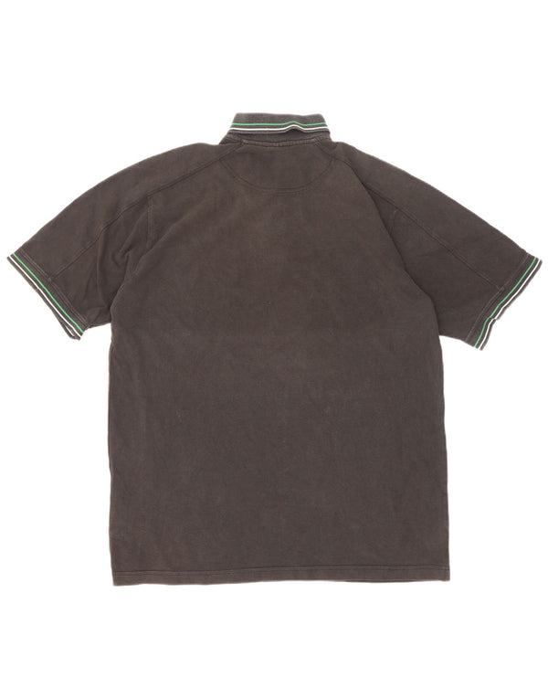 Nike Herren-Poloshirt UK 45/47 XL, schwarz gestreift, Baumwolle