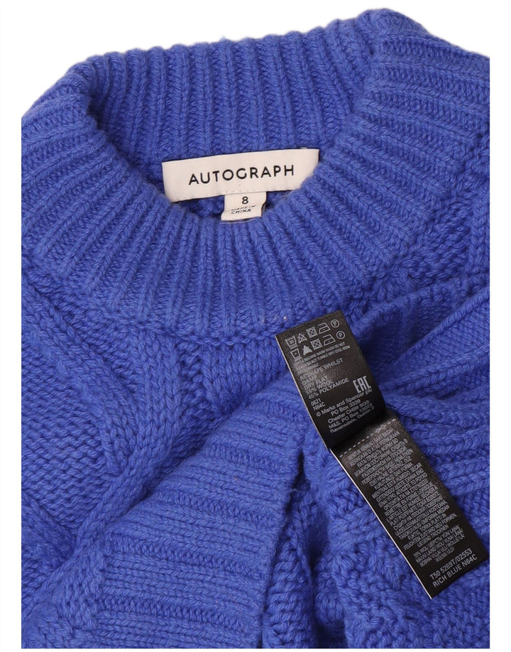 Marks & Spencer Damen Autograph Rollkragenpullover, Gr. 8, Blau