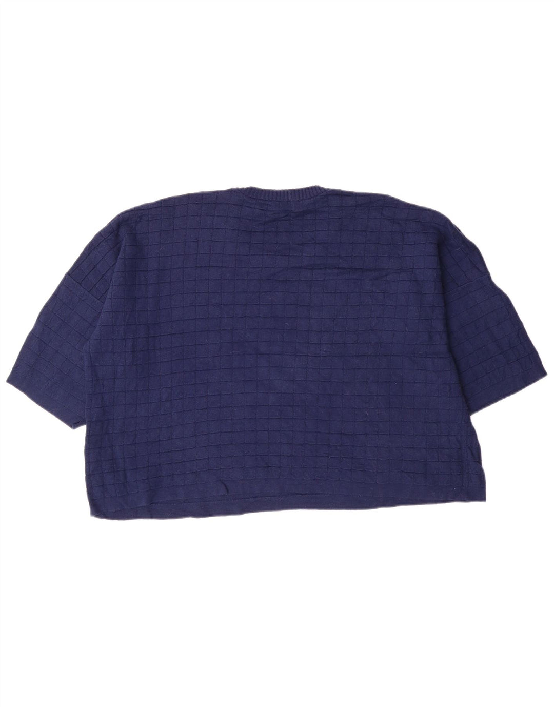 French Connection Damen-Pullover mit Rundhalsausschnitt, UK 14, mittelblaue Baumwolle
