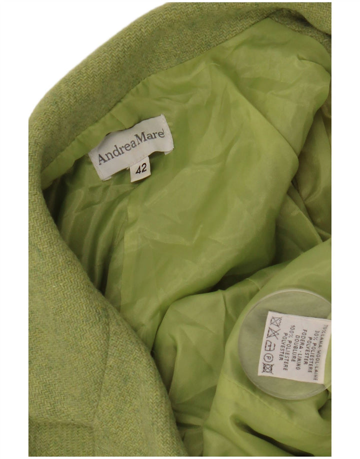 ANDREA MARE Damen 3-Knopf-Blazerjacke IT 42 Mittelgrüne Wolle