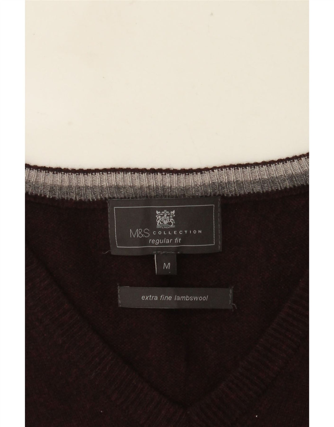 Marks & Spencer Herren-Tanktop mit normaler Passform, mittleres Burgunderrot aus Lammwolle