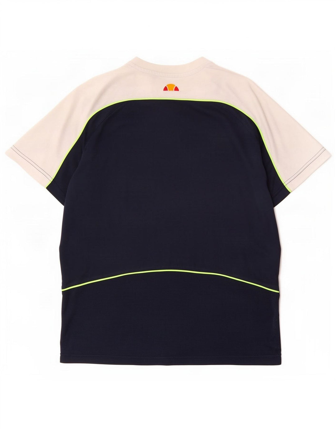 Ellesse Herren-T-Shirt mit Grafik, klein, Marineblau, Farbblock-Polyester