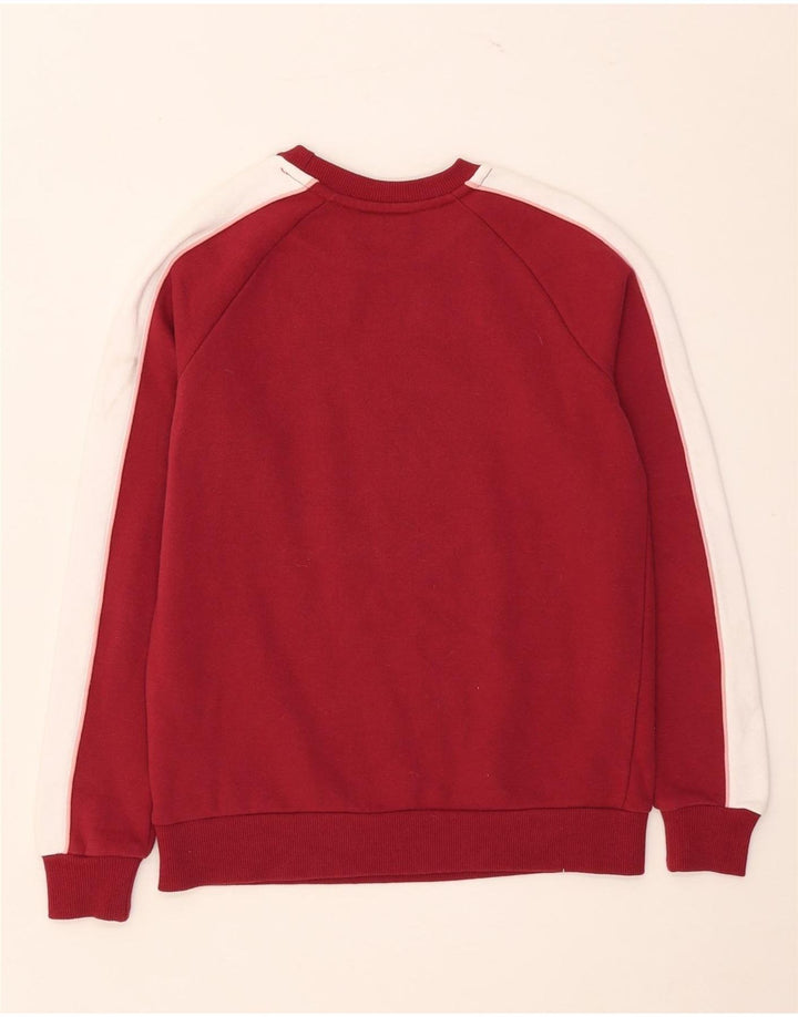 Fila Womens Graphic Oversized Sweatshirt Pullover UK 2 2XS Roter Farbblock