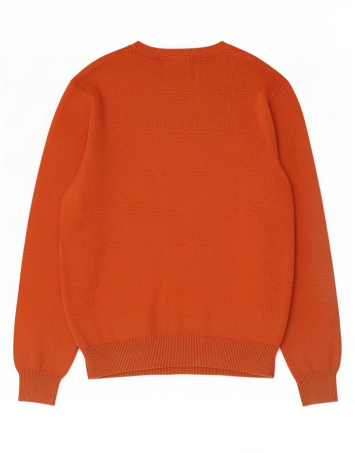 Marks & Spencer Herren Blauer Harbour Pullover mit Rundhalsausschnitt, Größe L, Orange