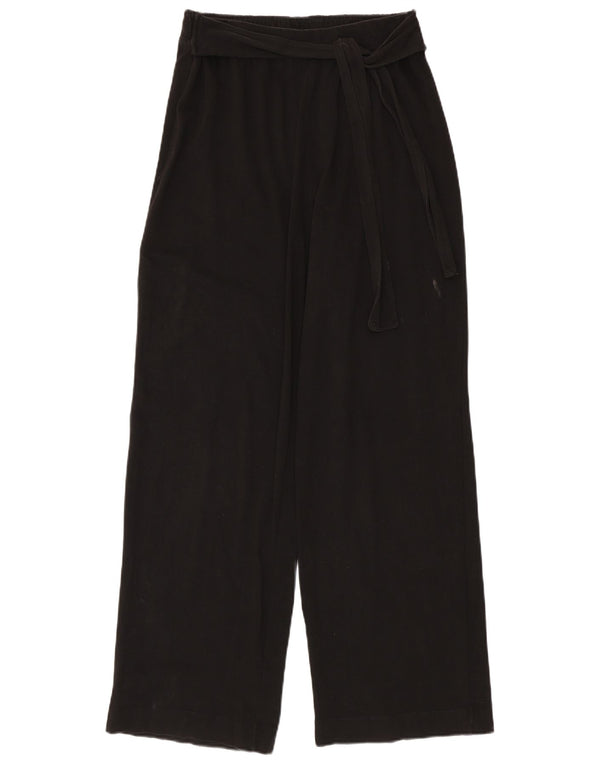 Zara Damen-Freizeithose mit hoher Taille und weitem Bein, Größe L, W30, L31, Schwarz