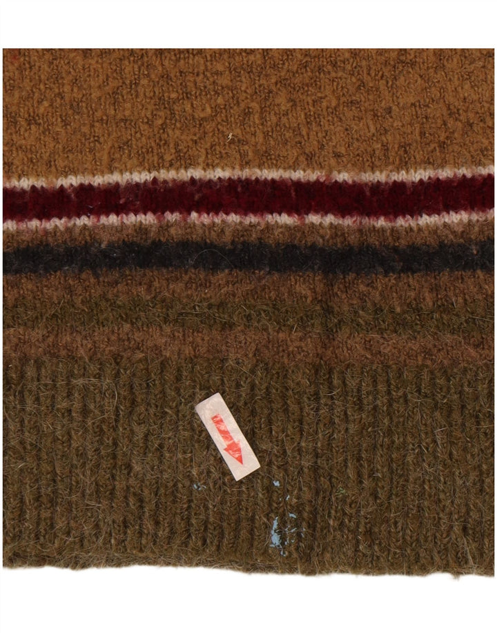 Zara Damen-Pullover mit Rundhalsausschnitt, Größe M, mehrfarbig, gestreift, UK 12