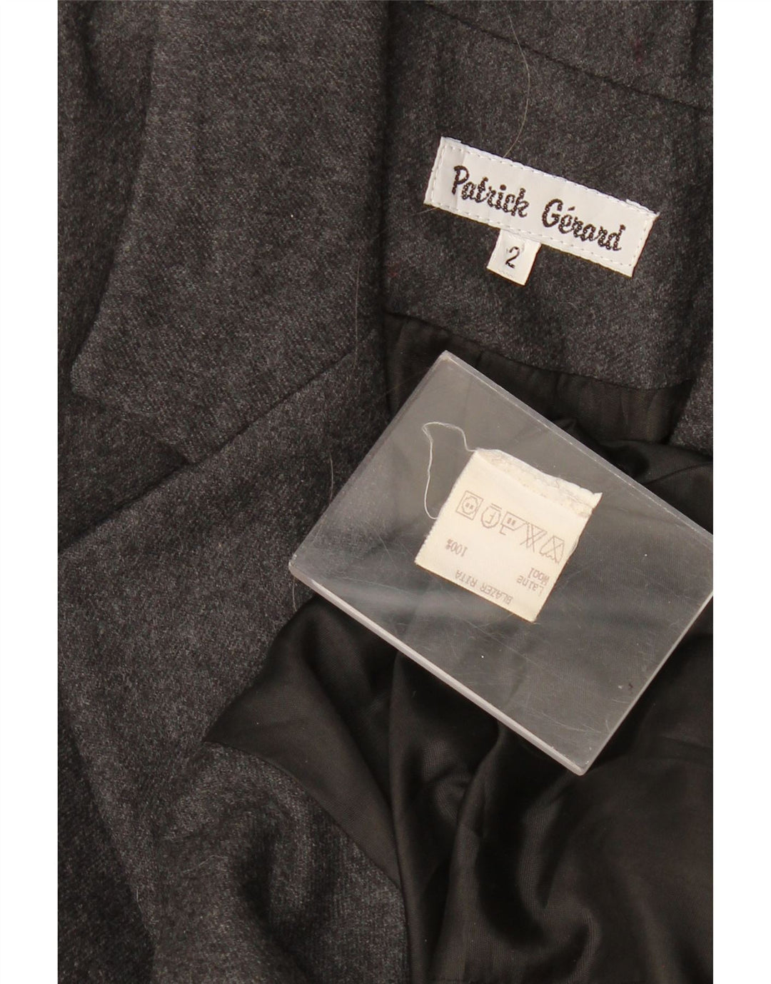 Vintage Damen Longline 1 Knopf Blazer Jacke US 2 XS Graue Wolle