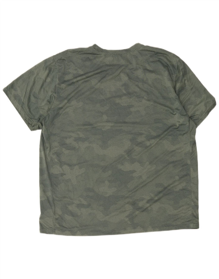 Nike Herren Dri Fit T-Shirt Top 2XL Grün Camouflage Polyester
