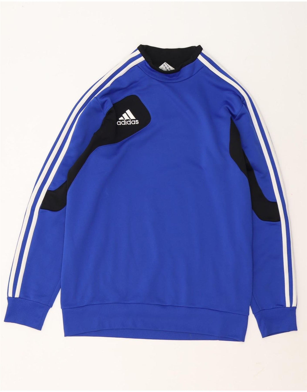 Adidas Herren Sweatshirt Pullover UK 42/44 Großes blaues Colourblock-Polyester