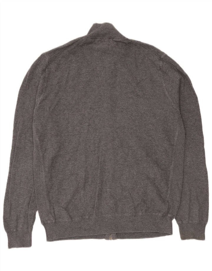 Massimo Dutti Mens Full Zip Cardigan Sweater XL Grey