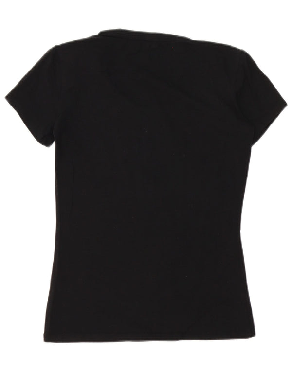 Guess Grafik-T-Shirt für Damen, UK 10, Größe S, Schwarz