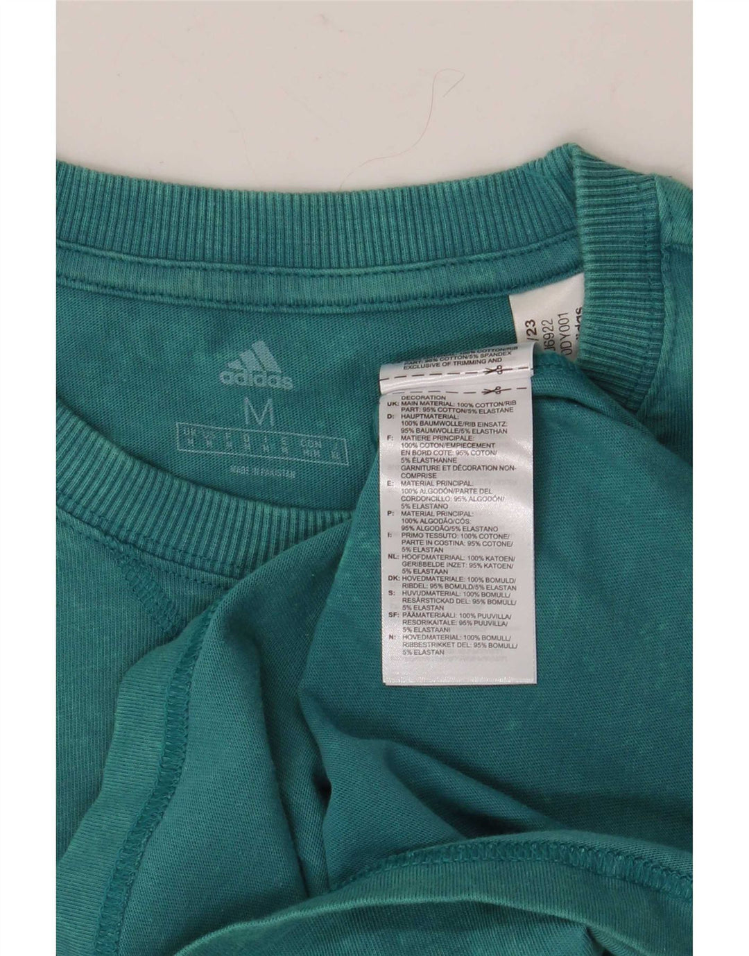Adidas Herren T-Shirt Top mittelblaue Baumwolle