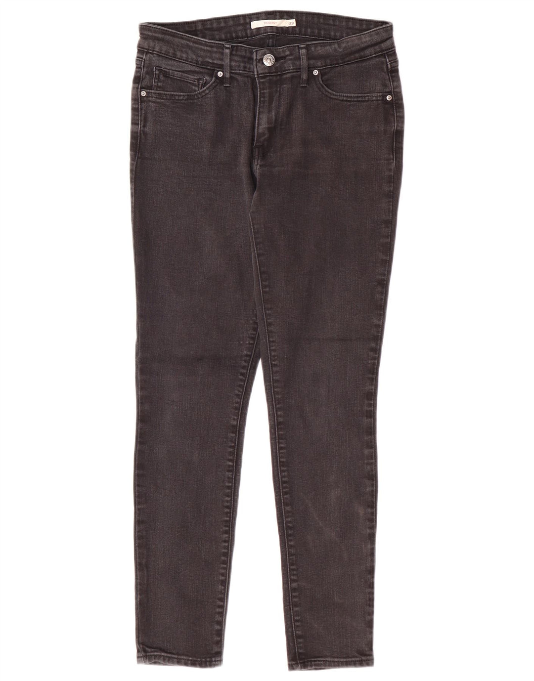 Levi's Damen 711 Skinny Jeans W29 L28 Graue Baumwolle