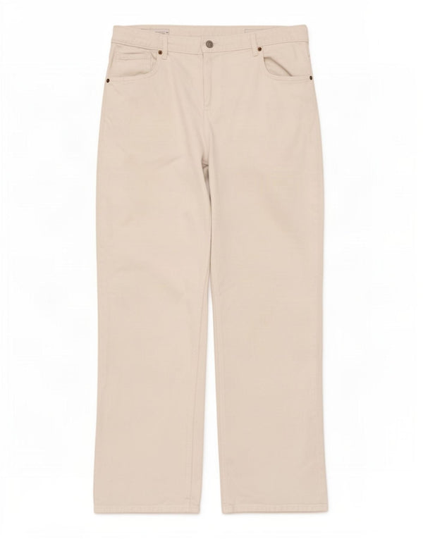 Zara Damen High Waist Loose Jeans EU 44 XL W34 L32 Weiß