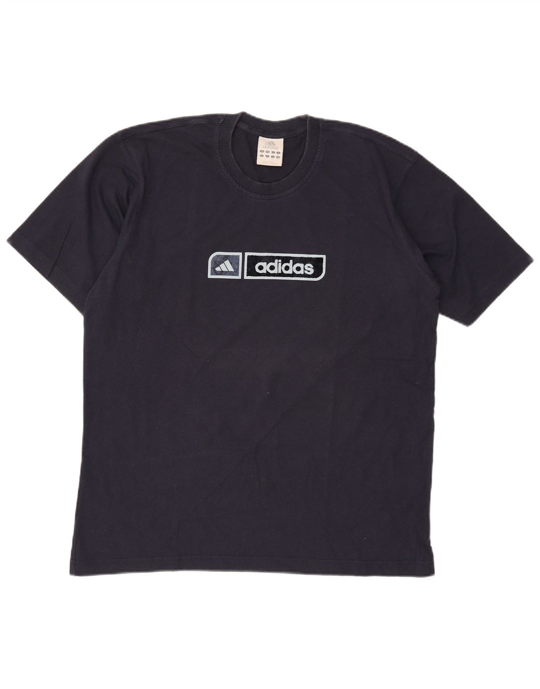 Adidas Herren-T-Shirt mit Grafik, groß, marineblau, Baumwolle