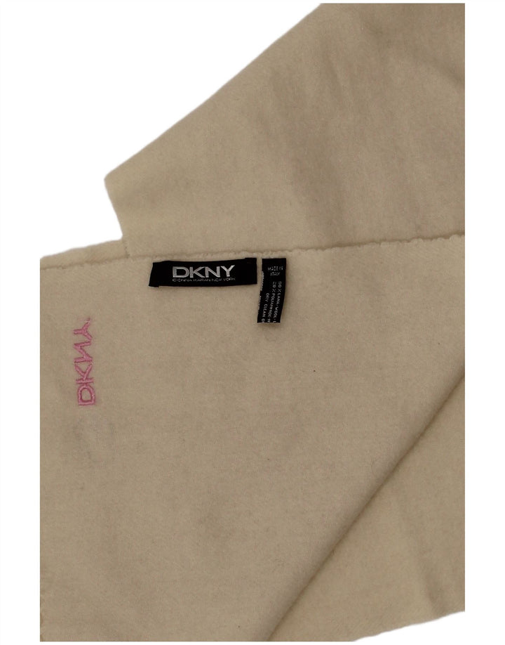 Dkny Damen-Rechteckschal, Einheitsgröße, aus weißer Wolle