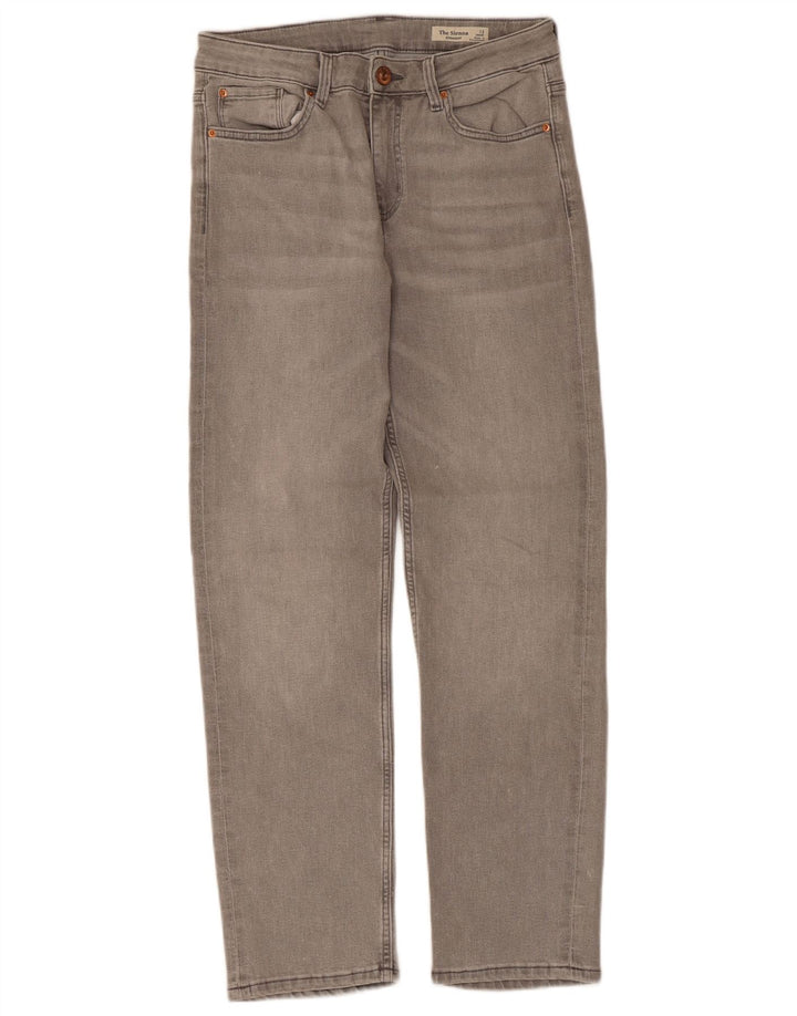 Marks & Spencer Damen The Sienna Straight Jeans UK 12 Medium W30 L27 Grau