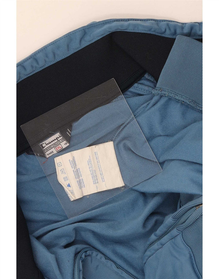 Champion Herren-Trainingsanzug-Top-Jacke 2XL, blaues Polyester