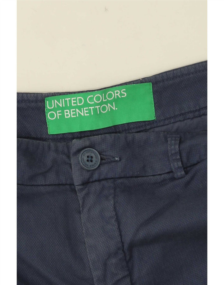 Benetton Damen Chinoshorts W30 Medium Marineblau