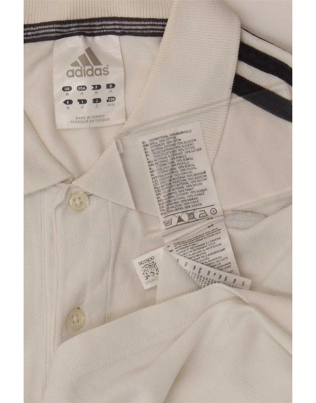 Adidas Herren Poloshirt Mittelweiße Baumwolle