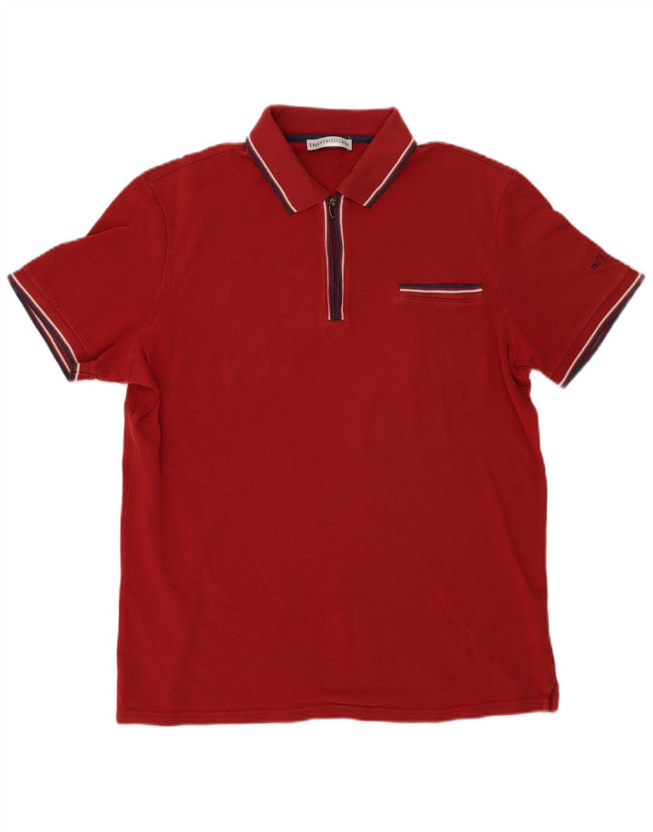 Trussardi Herren Poloshirt 2XL Rot gestreift