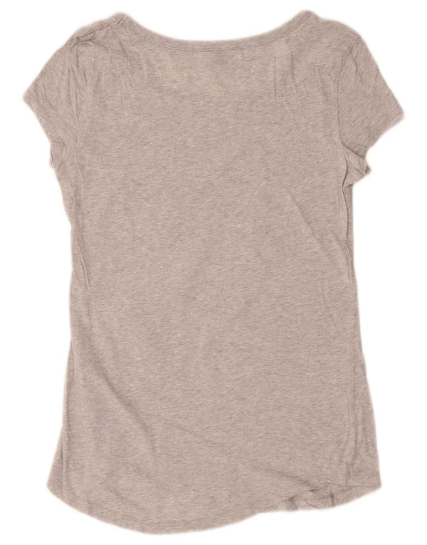 Benetton Womens Disney Graphic T-Shirt Top UK 10 Small Grau Baumwolle
