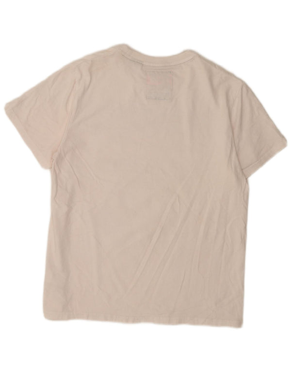 Superdry Damen T-Shirt mit Grafik, UK 20 2XL, weiße Baumwolle