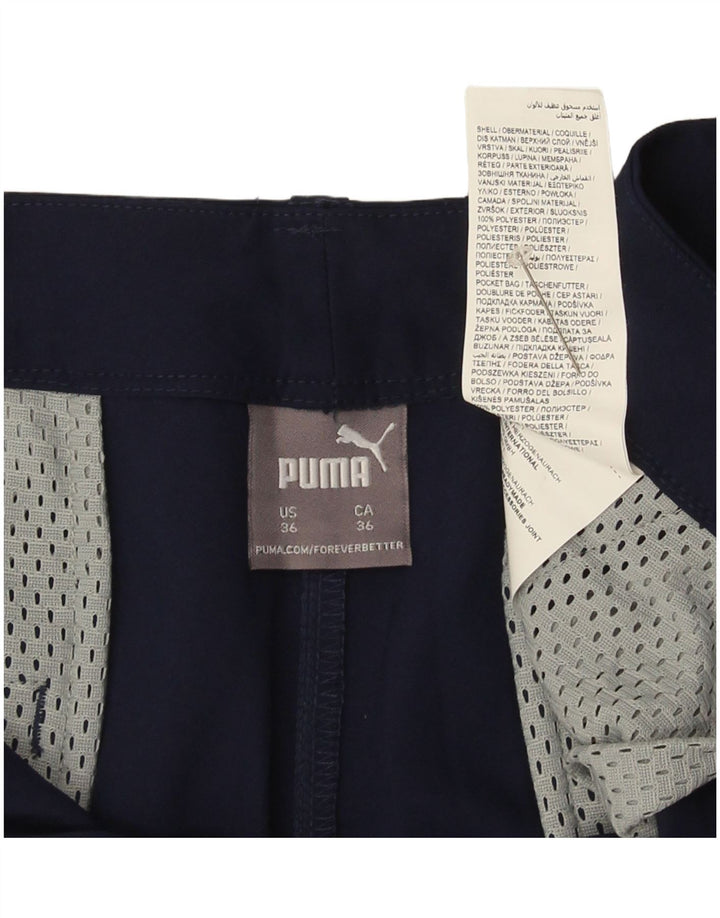 Puma Herren Chino Shorts W36 Large Marineblau Polyester