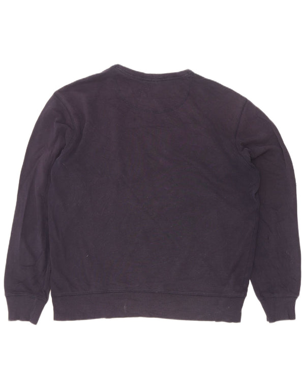 Marks & Spencer Mens Regular Fit Sweatshirt Jumper Large Navy Blue Cotton