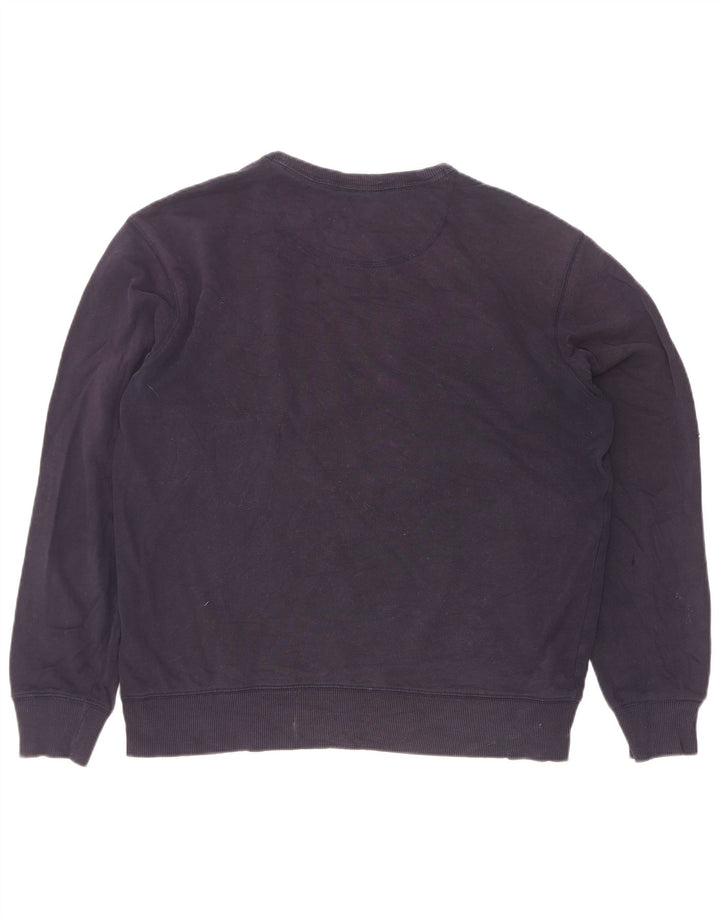 Marks & Spencer Herren-Sweatshirt mit normaler Passform, groß, marineblaue Baumwolle
