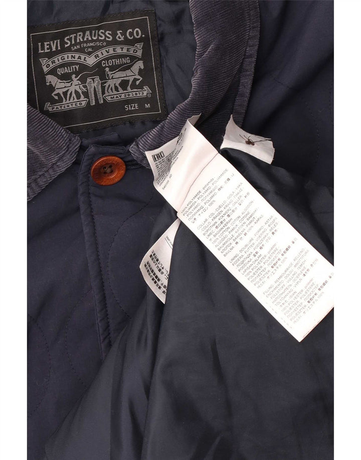 Levi's Herren Steppjacke UK 38 Medium Navy Blue Polyamid Classic
