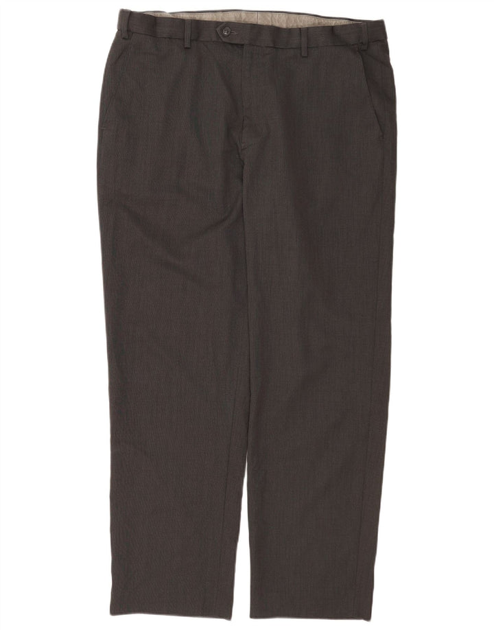 Marks & Spencer Herren-Anzughose, gerade, normal, W38, L31, grau, Polyester