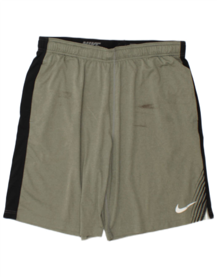 Nike Herren-Sportshorts, groß, grünes Farbblock-Polyester