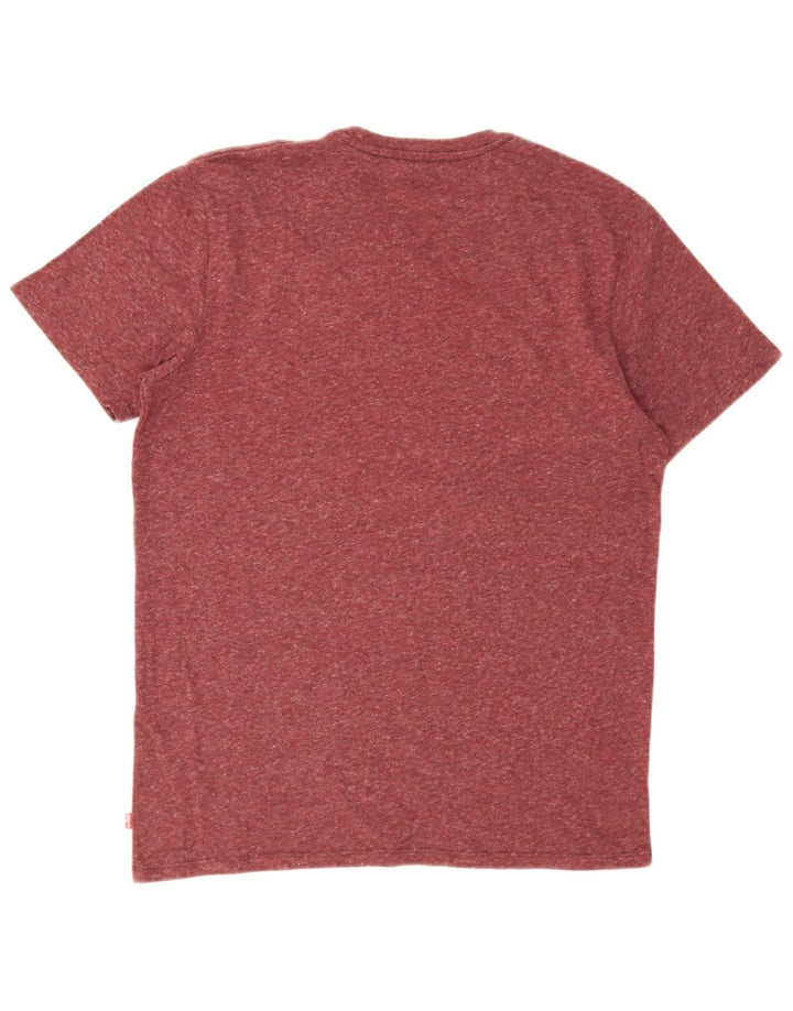 Levi's Herren-T-Shirt mit Grafik, mittelgroß, Burgunderrot meliert