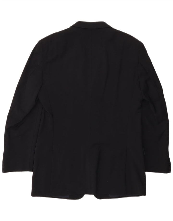 Valentino Herren-Blazer mit 3 Knöpfen, IT 50, große marineblaue Wolle