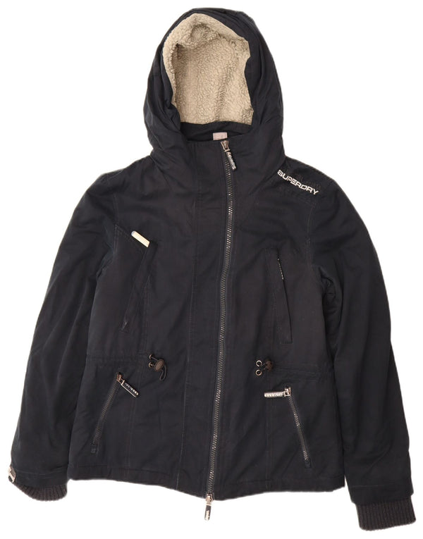 Superdry Damen The Windparka Windjacke UK 14 Large Marineblau