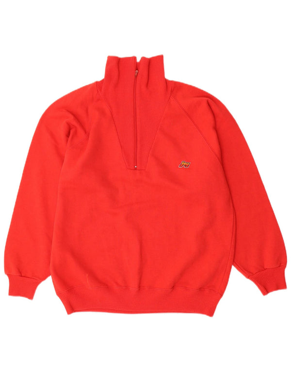 JOY Damen-Sweatshirt mit Reißverschluss am Hals, Gr. 10, Größe S, Rot, Baumwolle