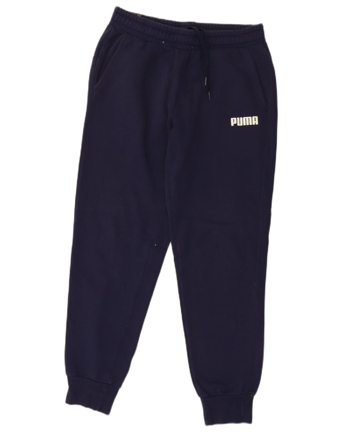 PUMA Mens Tracksuit Trousers Joggers Medium  Navy Blue Cotton
