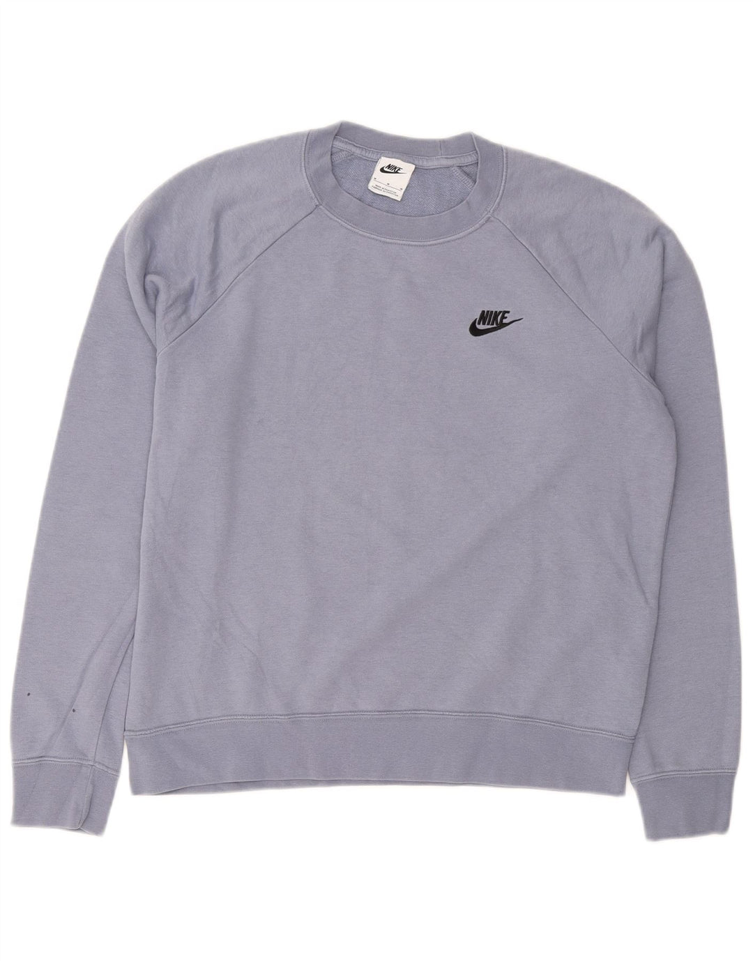 NIKE Damen Sweatshirt Pullover UK 14 Mittelblaue Baumwolle