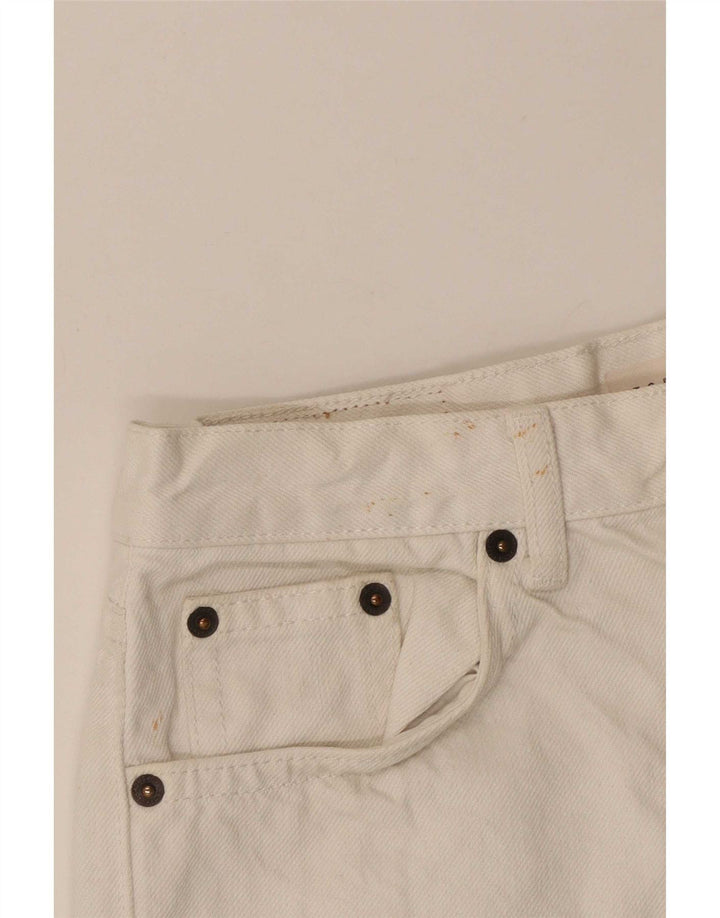 Topshop Damen Jeansshorts W28 Mittelweißes Polyester