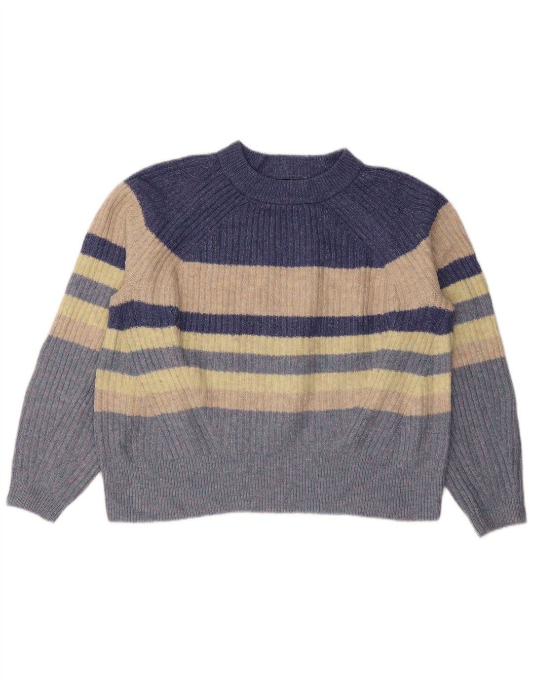 Marks & Spencer Damen-Pullover mit Rundhalsausschnitt, Gr. 14, mittelmehrfarbig