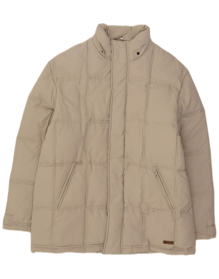 Wampum Herren Wattierte Jacke UK 44 2XL Beige Polyester