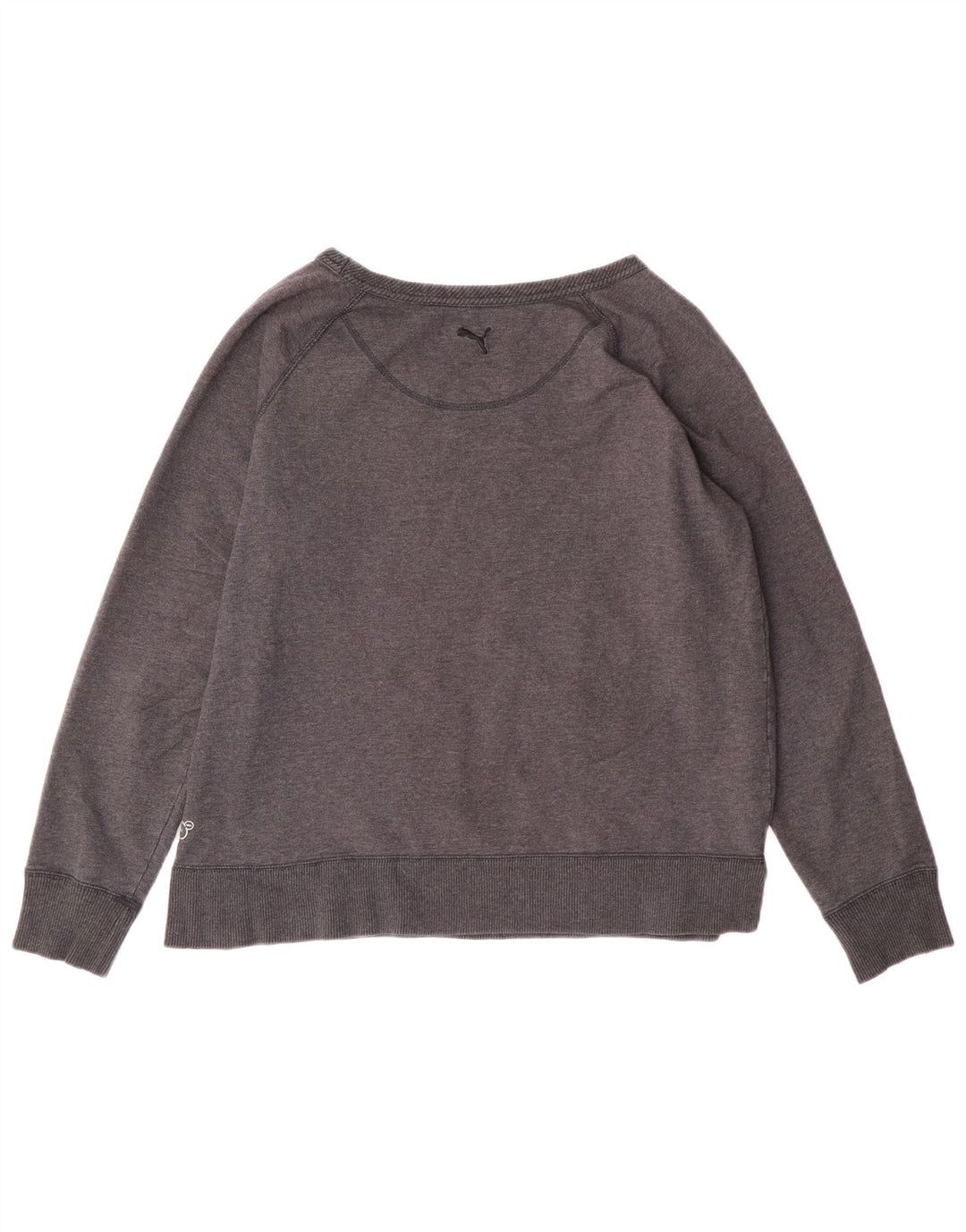 Puma Damen Crop Graphic Sweatshirt Pullover UK 16 Large Grau
