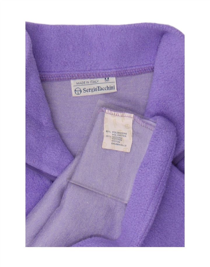 Sergio Tacchini Damen-Fleecepullover mit Reißverschluss am Hals, UK 14, Mittelviolett, Polyester