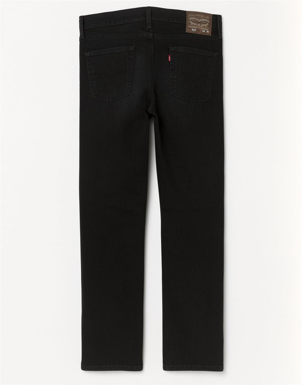 Levi's Herren 513 Slim Fit Straight Jeans W34 L30 Schwarze Baumwolle