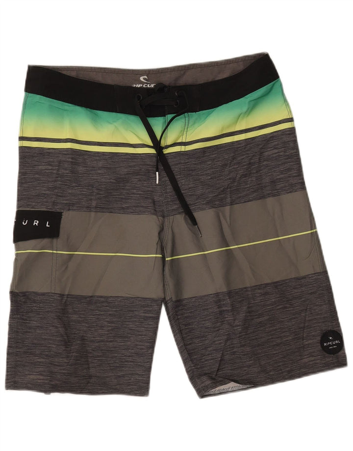 RIP CURL Herren-Badeshorts in mittelgrauem Farbblockdesign