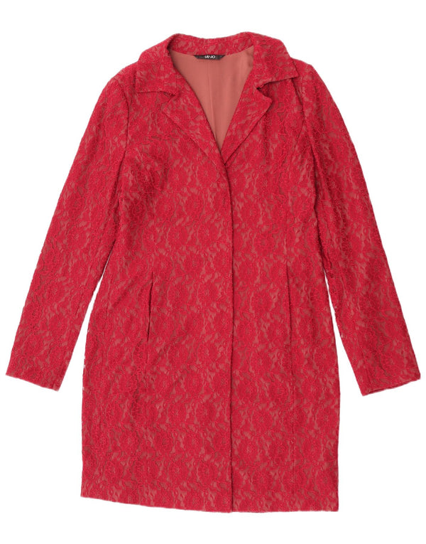 Liu Jo Damen Langarm-Etuikleid IT 46 Large Burgundy Floral