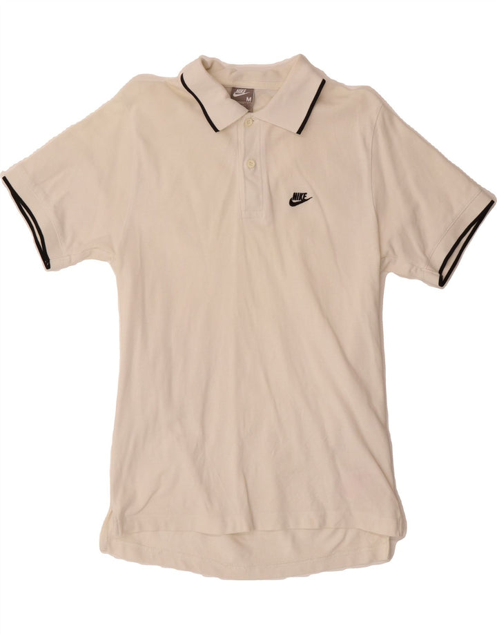 NIKE Mens Polo Shirt Medium White Cotton Vintage Nike and Second-Hand Nike from Messina Hembry 