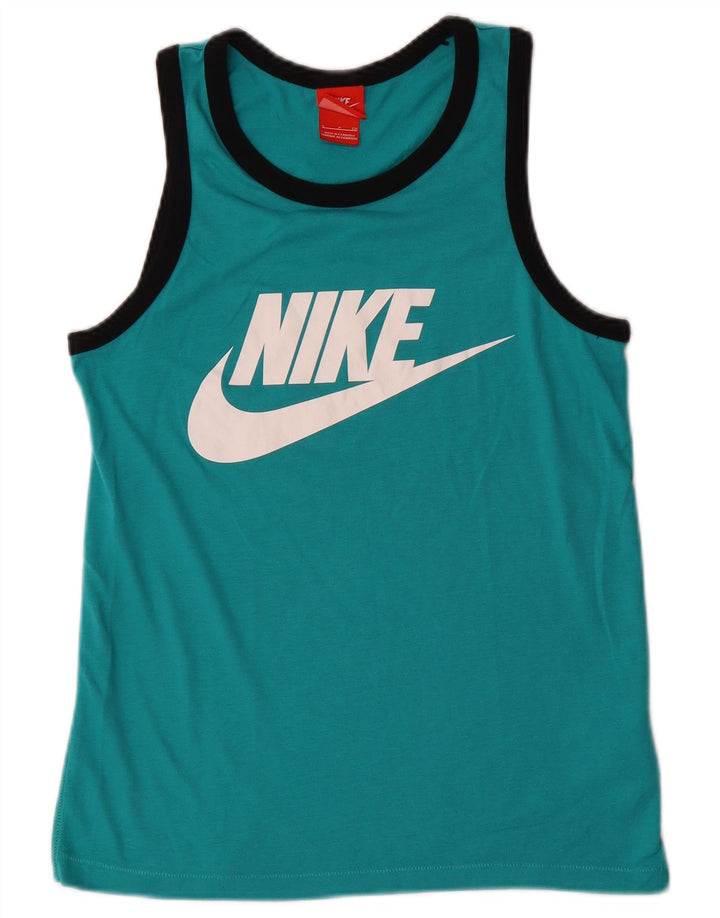 Nike Herren-T-Shirt mit Grafik, Größe S, Türkis, Polyester